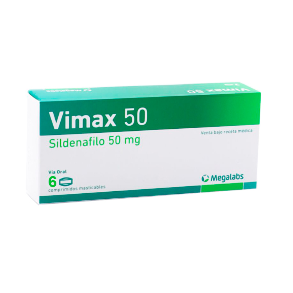 Vimax 50 mg Comprimidos Masticables x 6