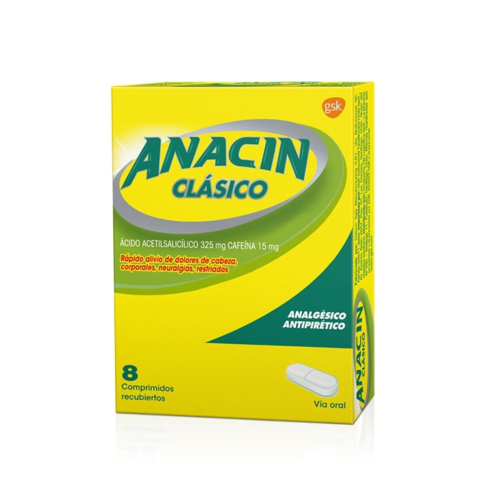 Anacin Clásico 325 mg + 15 mg Comprimidos x 8
