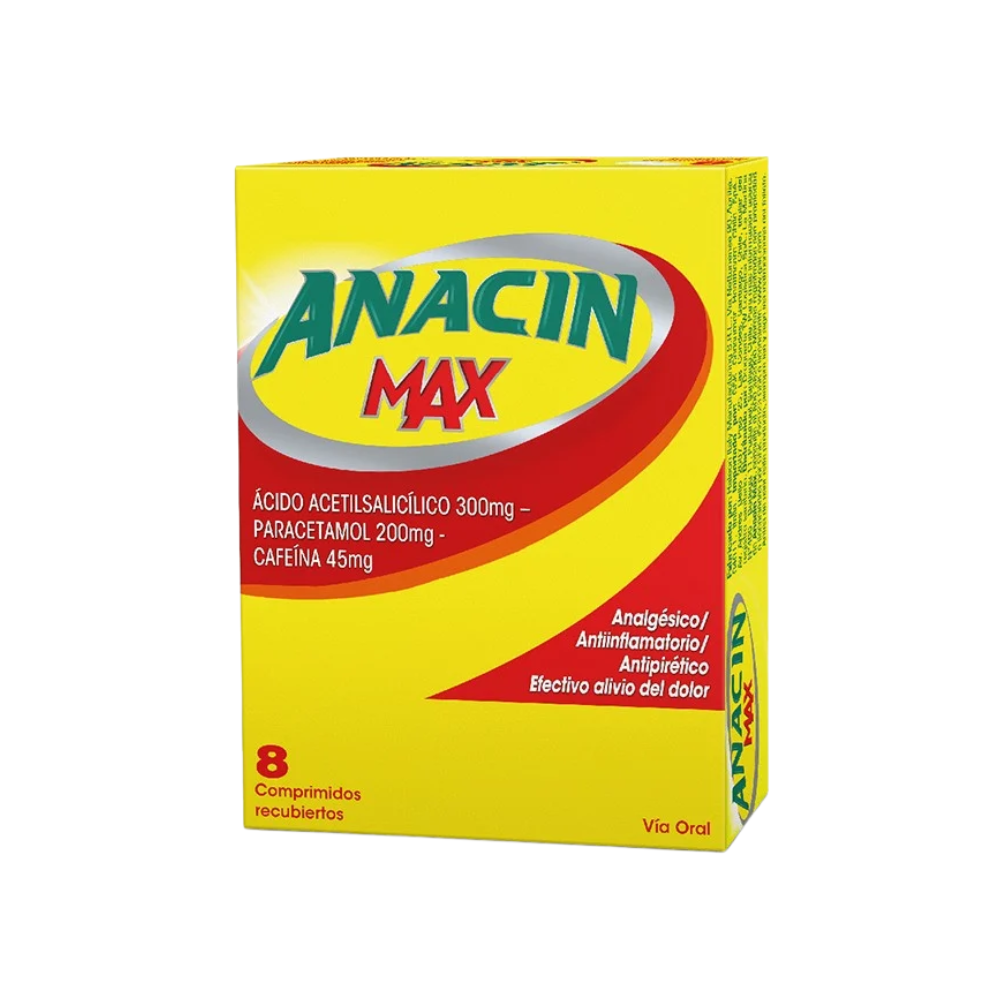 Anacin Max 200 + 45 mg Comprimidos x 8