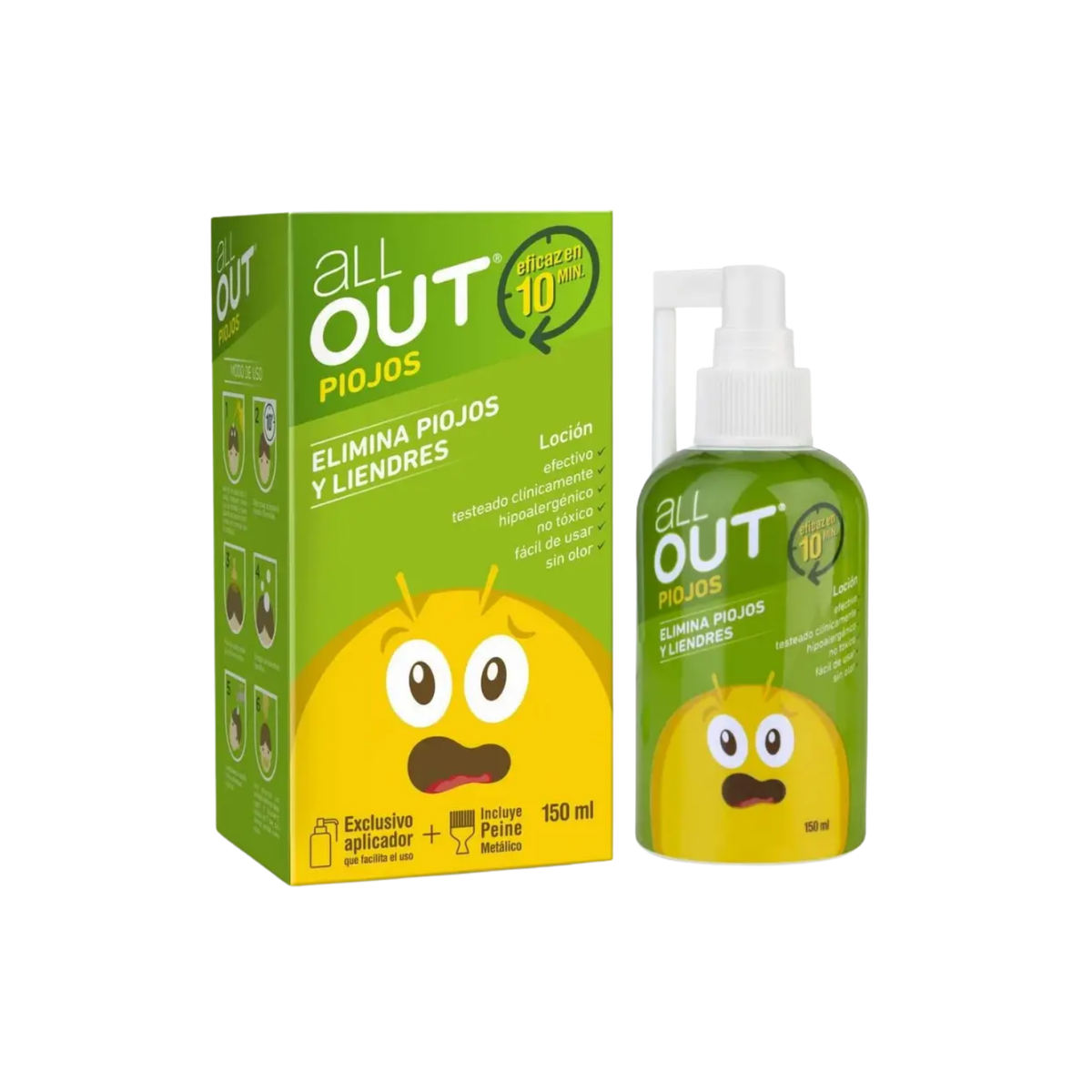All Out Loción con Peine x 150 ml