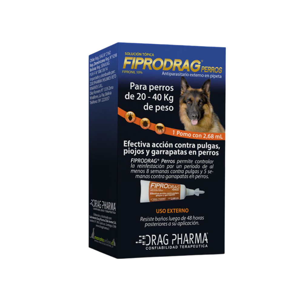 Fiprodrag Pipeta 20-40 kg x 2,68 ml