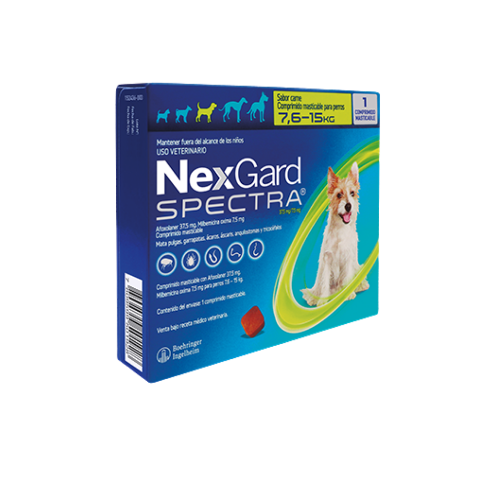 NexGard Spectra 7.6-15 kg Comprimidos Masticables. x 1