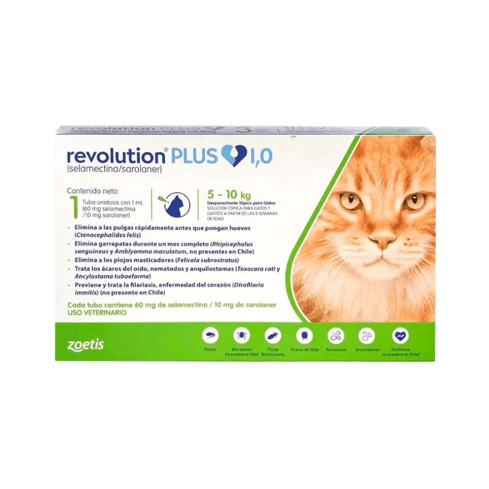 Revolution Plus Pipeta Gato 1 ml 5-10 kg