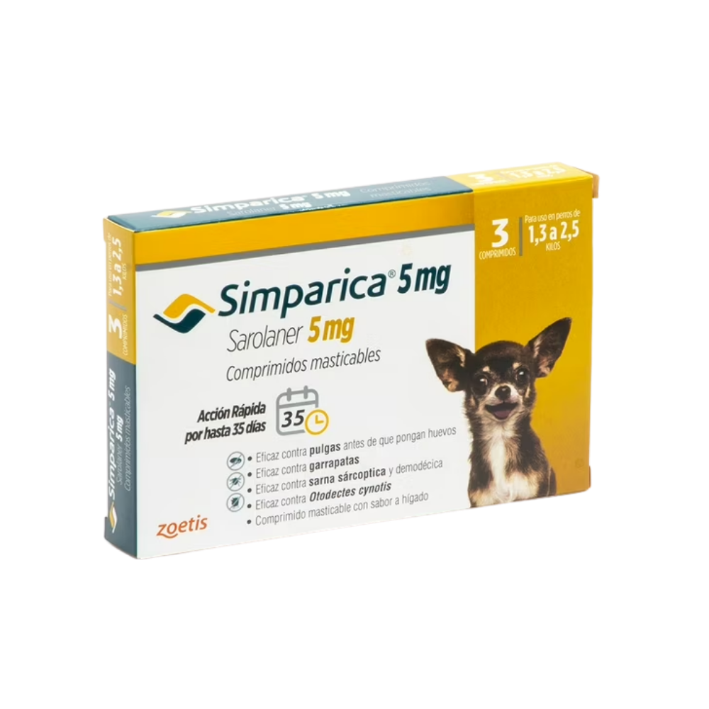 Simparica 1,3-2,5 kg 5 mg x 3