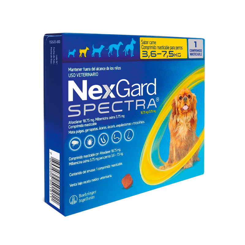 NexGard Spectra 3.6-7.5 kg Comprimidos Masticables. x 1