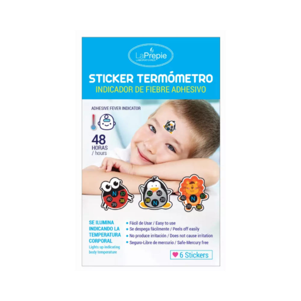 Termómetro Infantil Sticker Hipoalergénico x 6