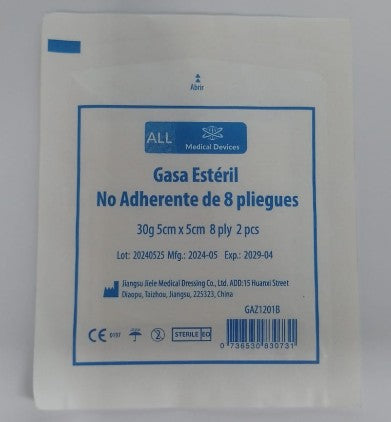 GASA ESTERIL NO ADH. 5X5CM 2PCS X1