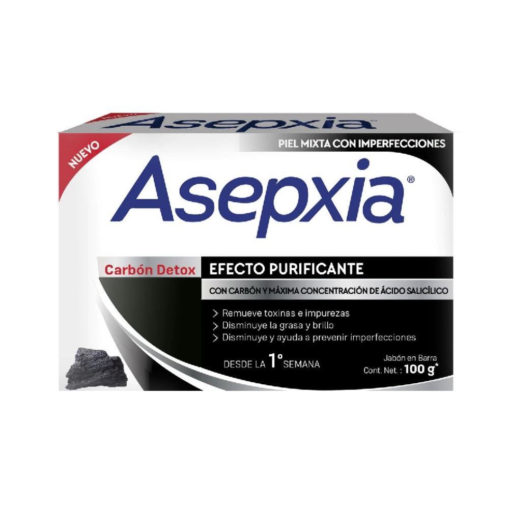 ASEPXIA JABON CARBON EFECTO PURIFICANTE  X100 GR