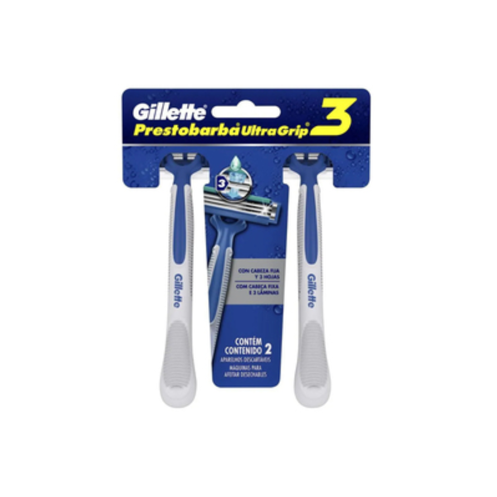 GILLETTE PRESTOBARBA ULTRAGRIP 3 Hojas x 2
