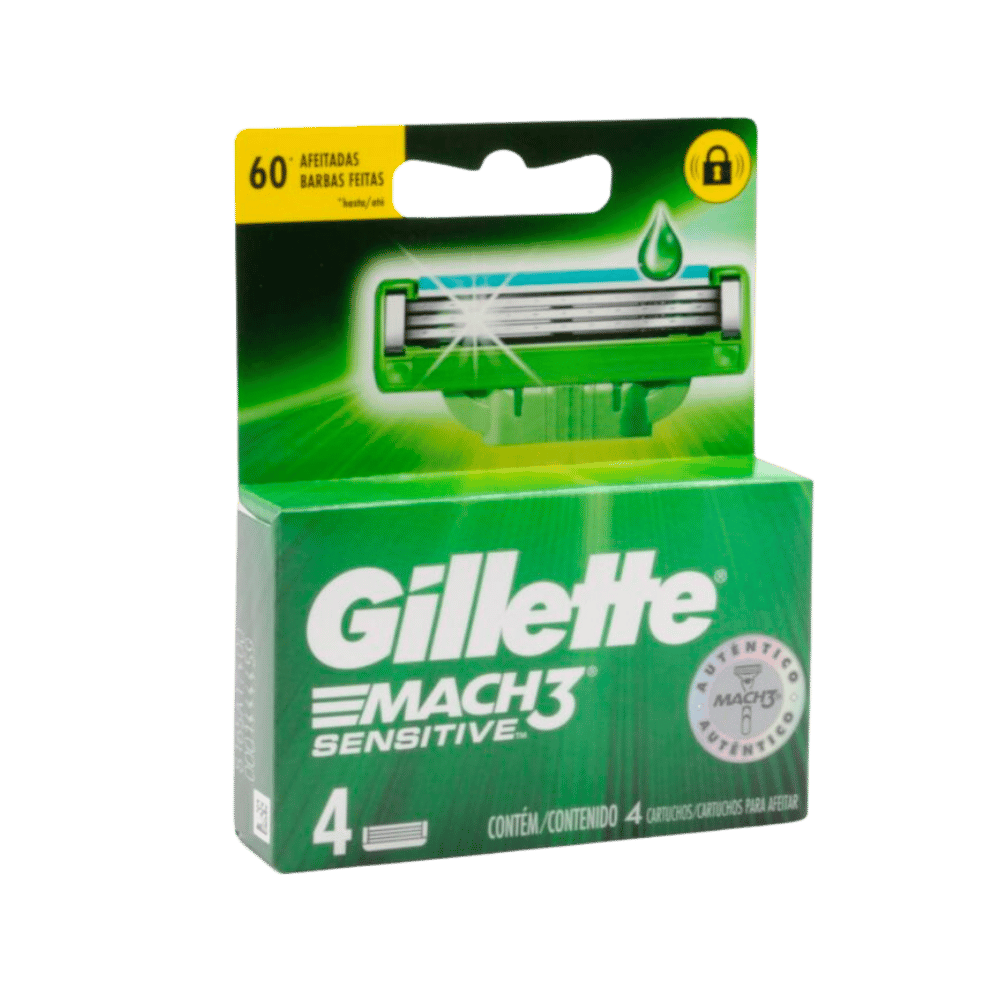GILLETTE MACH3 SENSITIVE Repuesto x 4