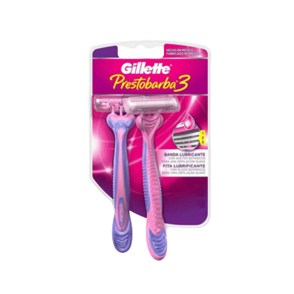 GILLETTE PRESTOBARBA 3 MUJER X 2