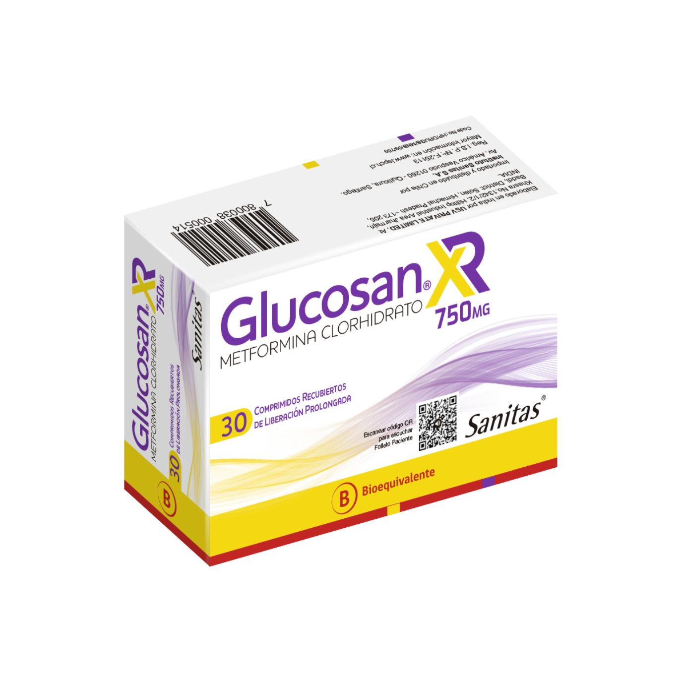 GLUCOSAN XR 750mg Comp. x 30