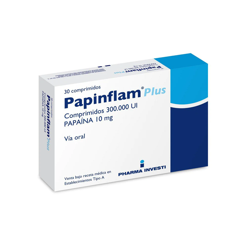 Papinflam Plus 300.000 U.I. x 30 Comprimidos