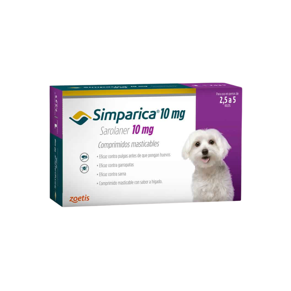 SIMPARICA 10mg 2.6-5KG Comp. x3