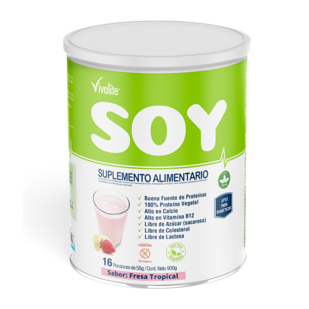 VIVALITE SOY FRESA TROPICAL 900 GRS