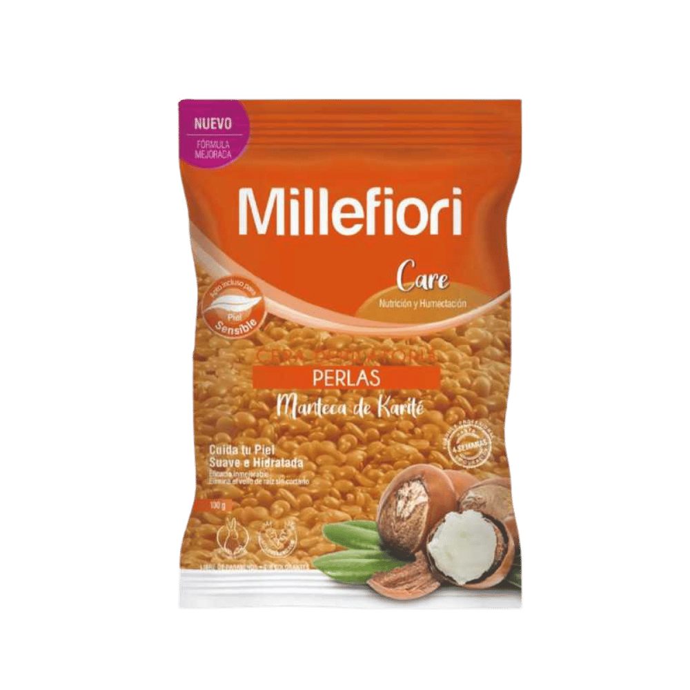 MILLEFIORI CERA PERLAS MANTECA KARITE x 100g