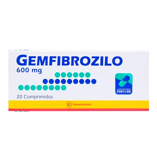 GEMFIBROZILO MINTLAB 600mg Comp. Rec. x 20