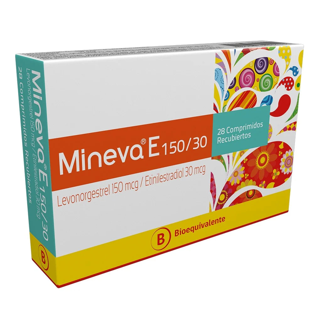 MINEVA E 150mcg /30mcg Grag. Estuche x 28