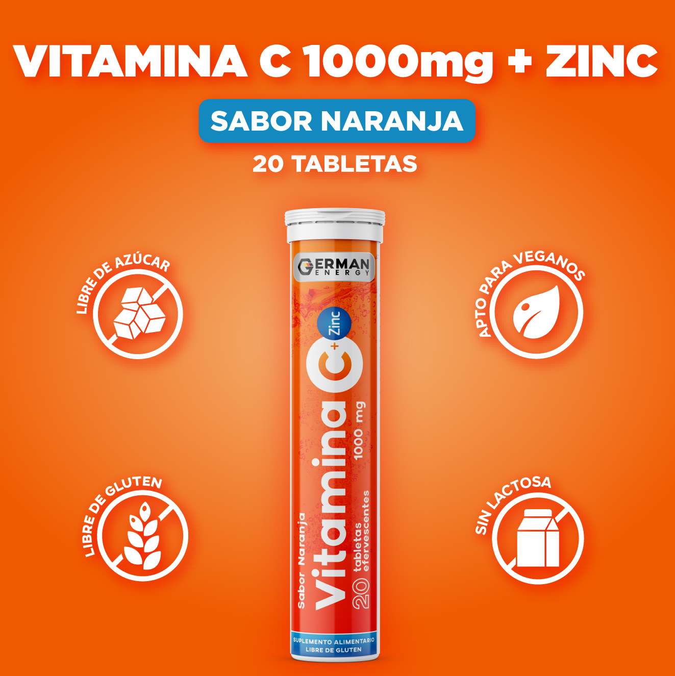 VITAMINA C ZINC Tabletas Efervescentes x 20