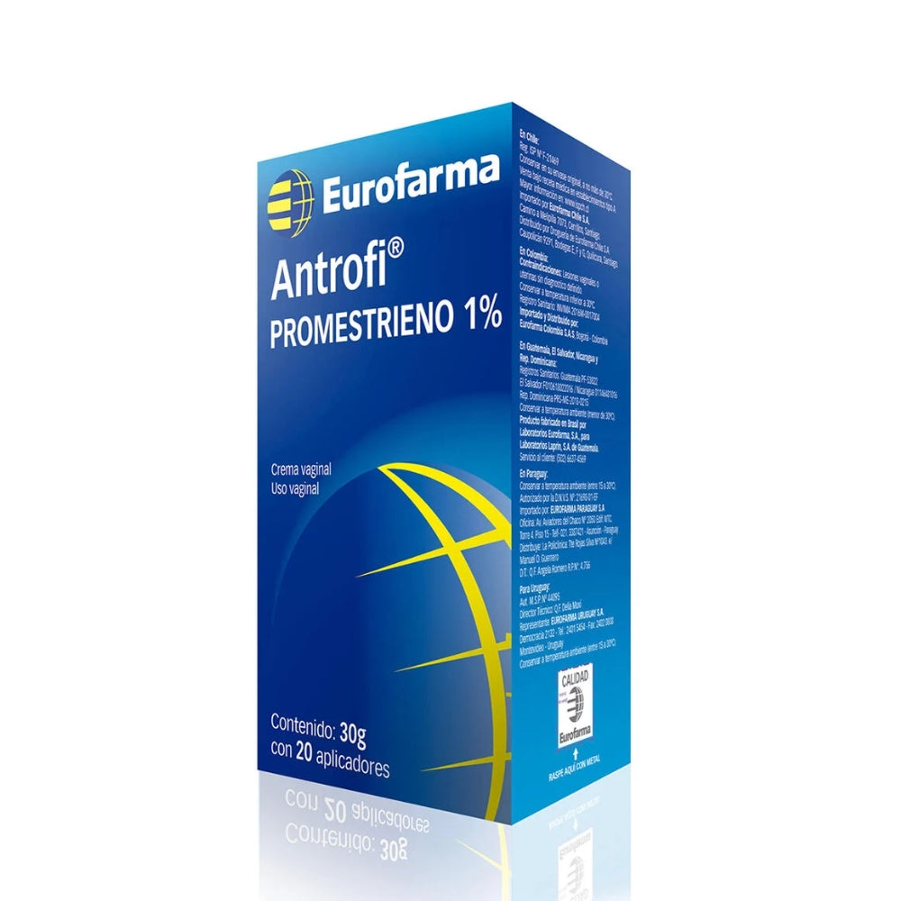 Antrofi 1% Crema Vaginal 30 g con 20 Aplicadores