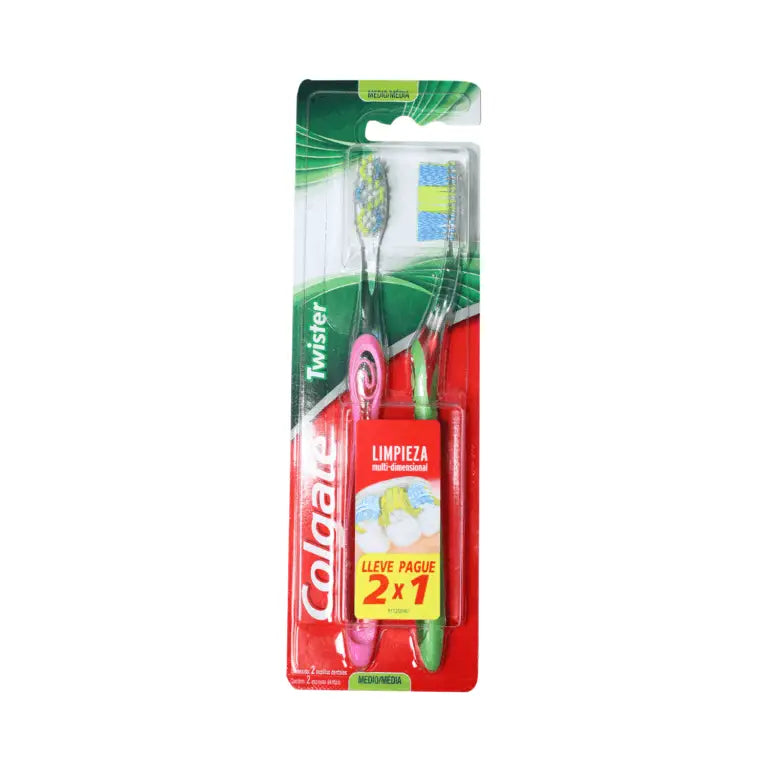 COLGATE CEPÌLLO TWIST 2X1 MEDIO