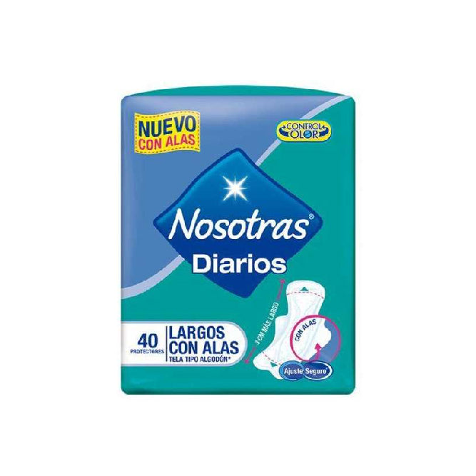 NOSOTRAS PROTECTOR DIARIO LARGO C/ALAS UNID. X40