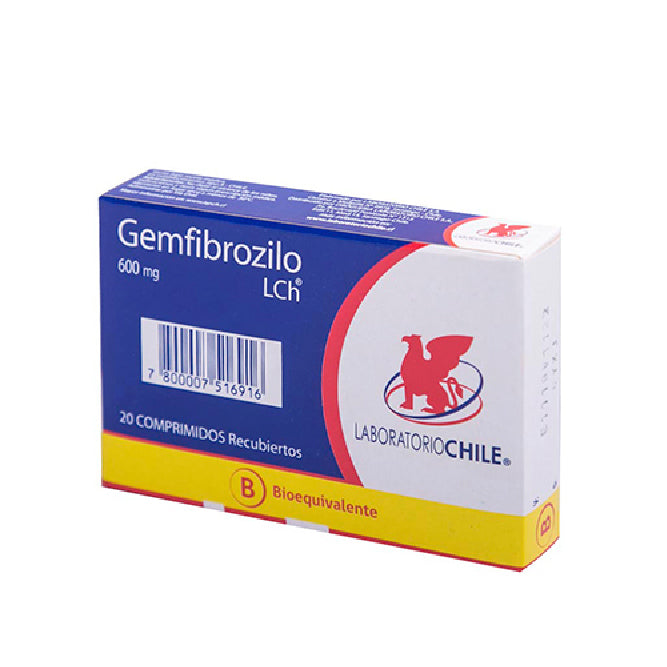 GEMFIBROZILO CHILE LAB. 600mg Comp. Rec. x 20