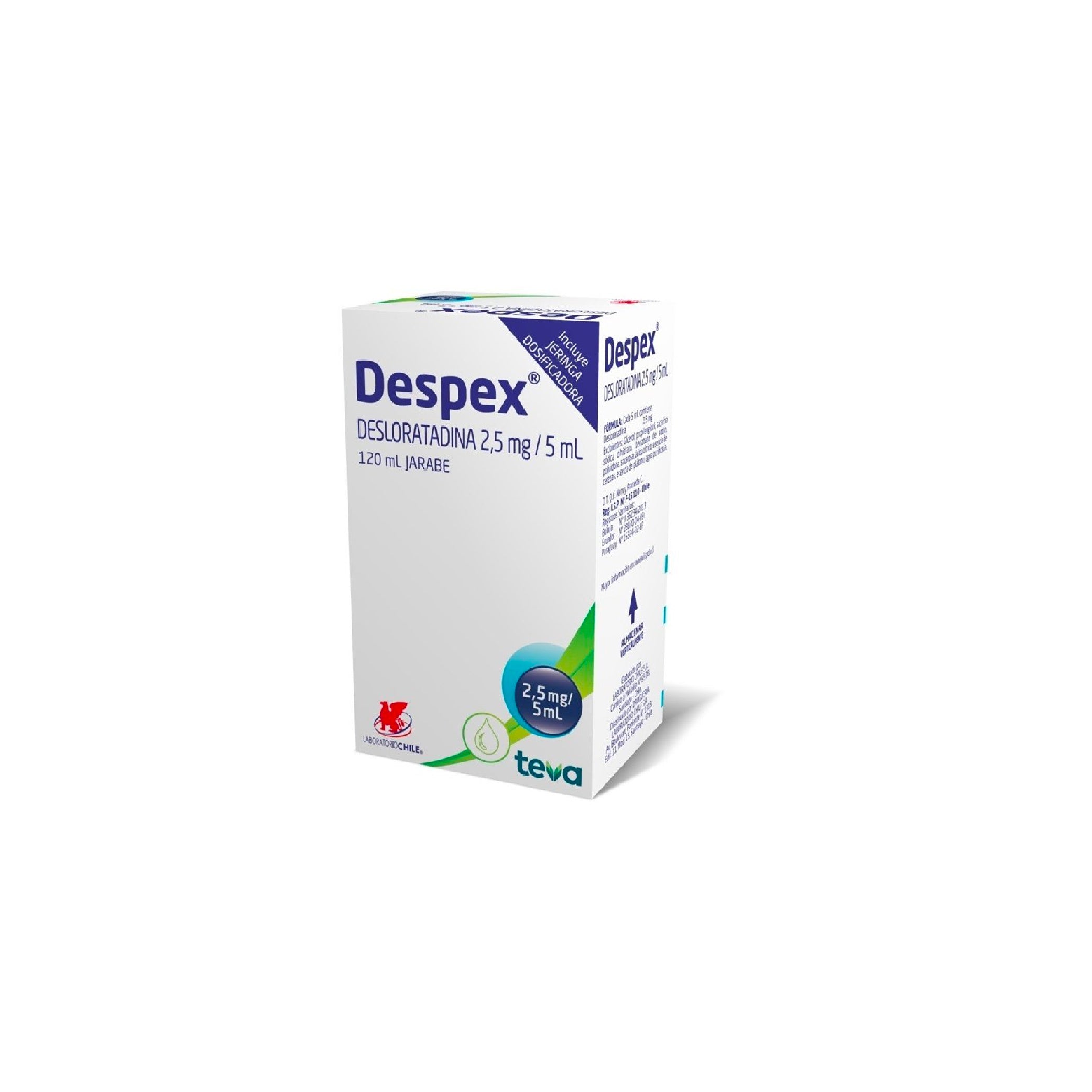 DESPEX 2.5mg /5ml Jbe. x 120ml c/Jer. Dosif.