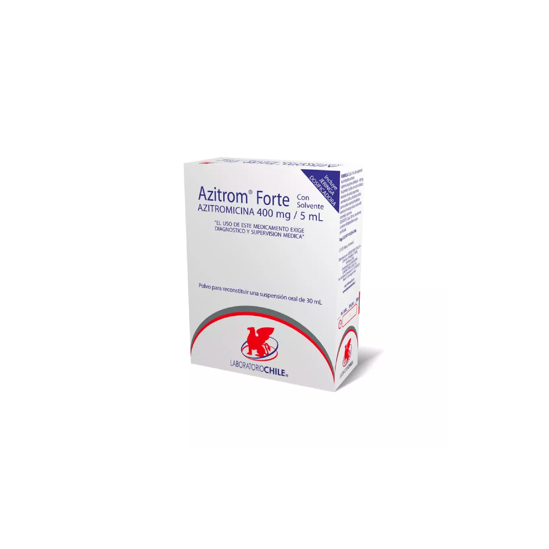 AZITROM Forte 400mg /5ml Fco. Susp. x 30ml c/Solv.