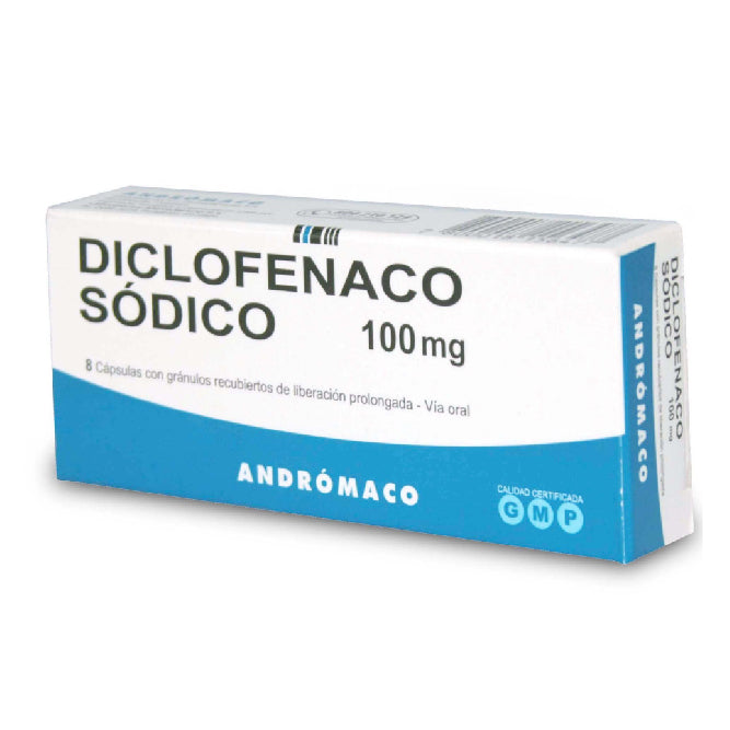 DICLOFENACO ANDROMACO 100mg Caps. x 8