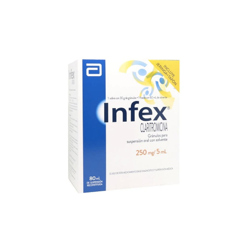 INFEX Claritromicina 250 mg/5ml Susp. x 80ml