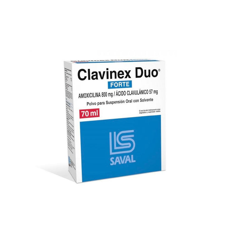CLAVINEX DUO Forte 800mg /57mg/5ml Fco. Polvo x 70ml