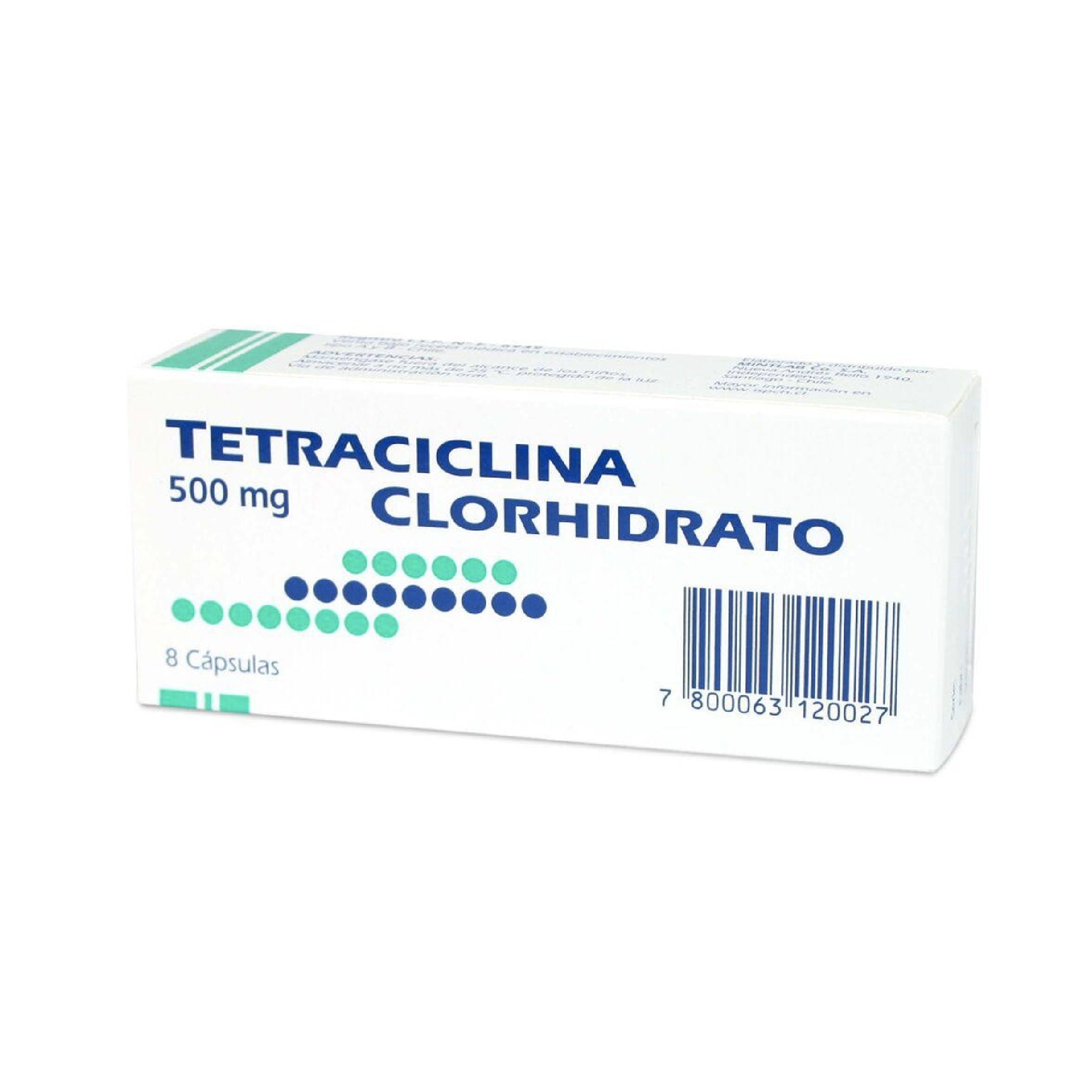 TETRACICLINA MINTLAB 500mg Caps. x 8