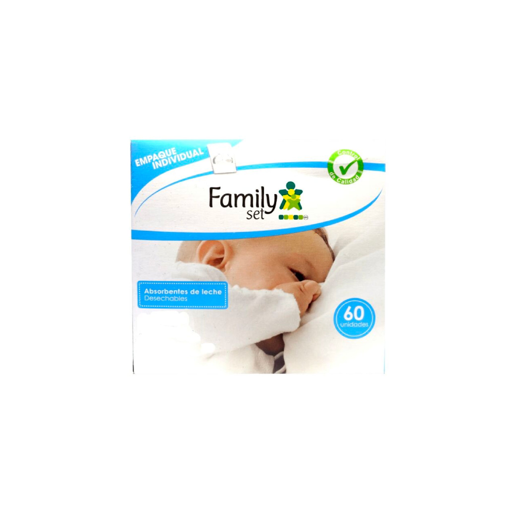 F. SET ABSORBENTE DE LECHE x 60 unidades