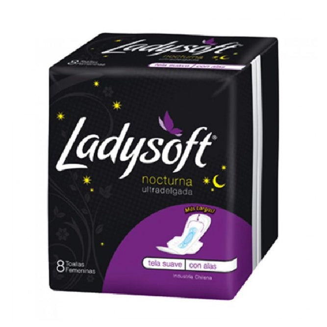 LADYSOFT ULTRA DELGADA NOCTURNA TELA SUAVE X 8