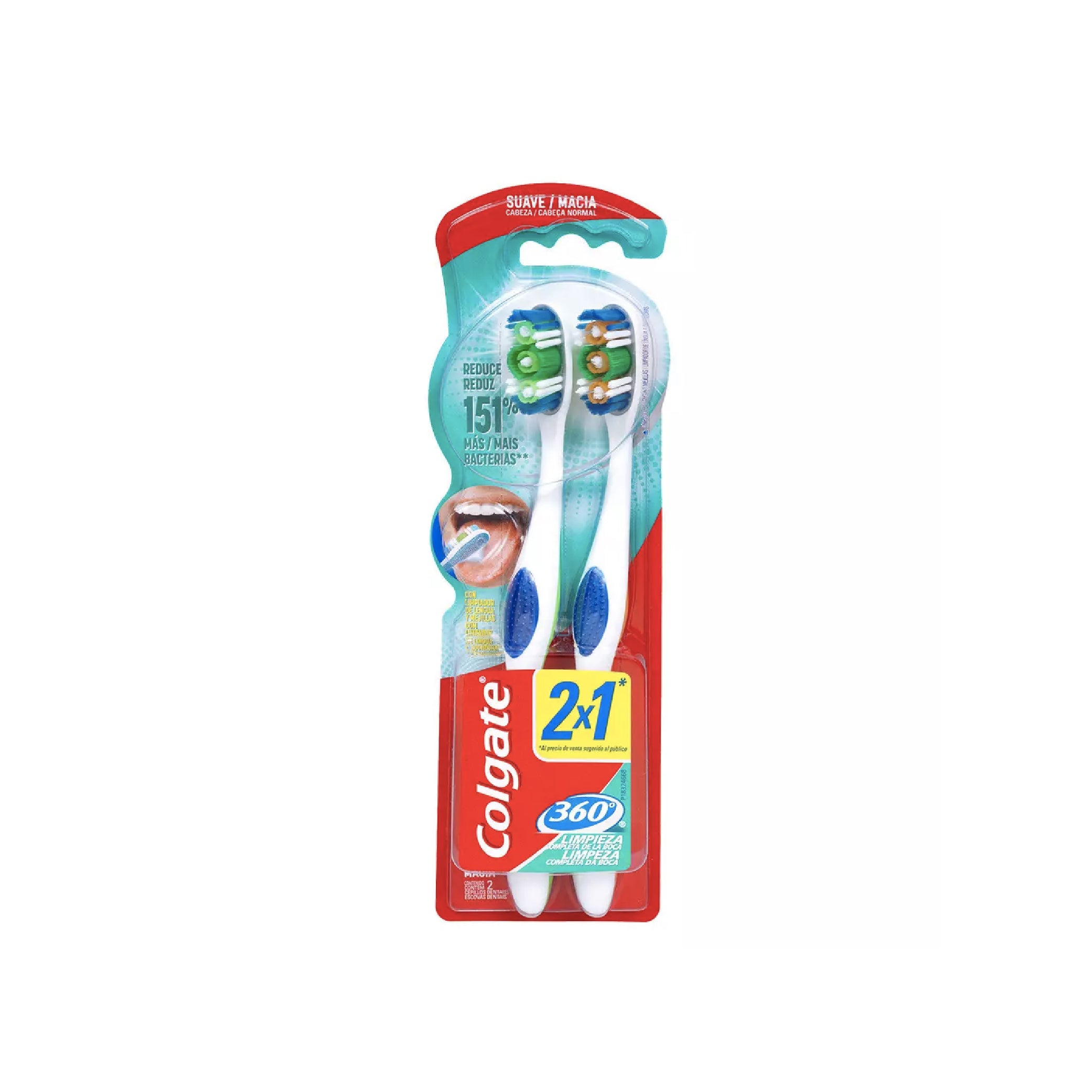 COLGATE CEPILLO 360 2X1