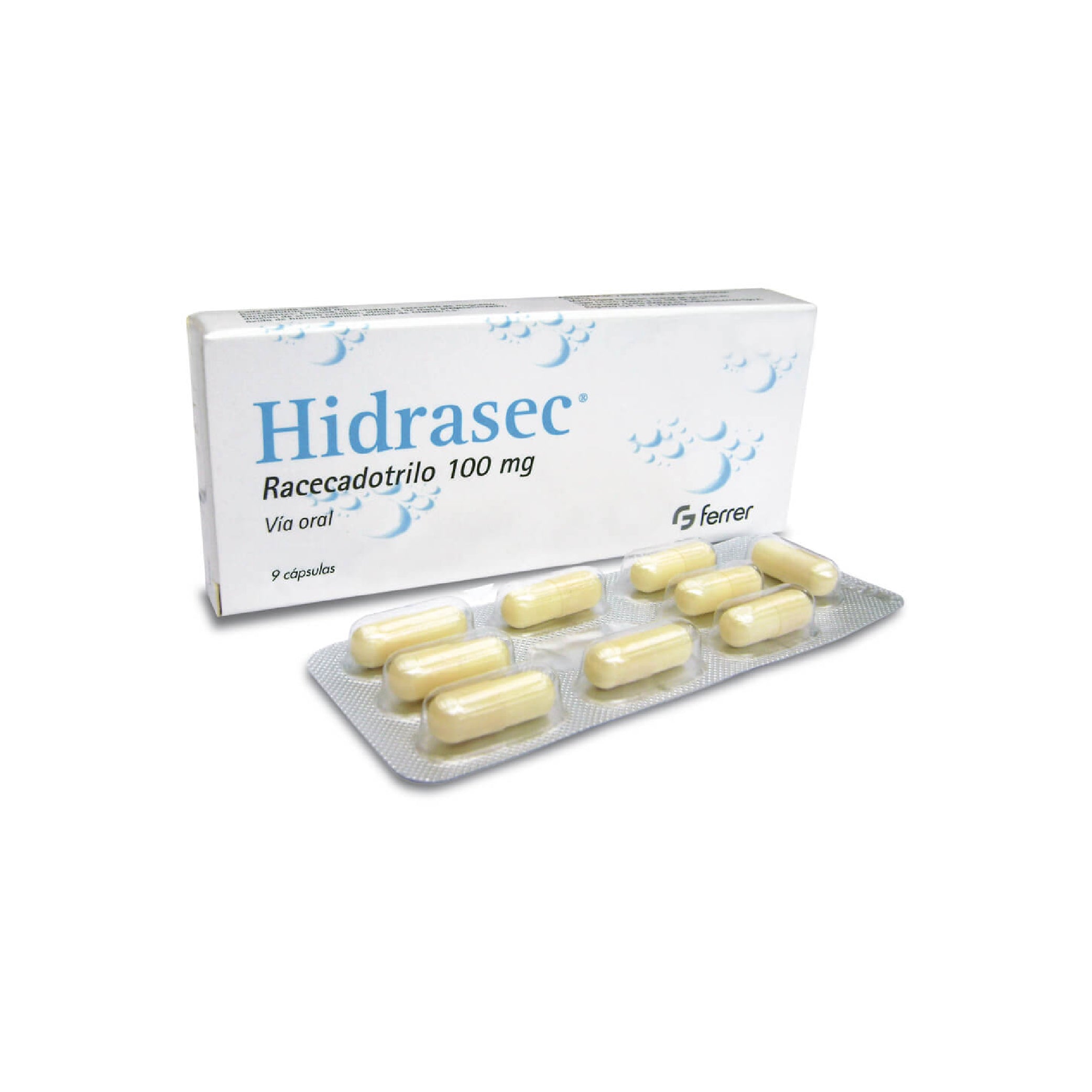 HIDRASEC Ad. 100mg Caps. x 9